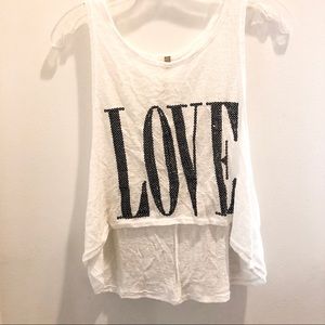High-low LOVE shirt